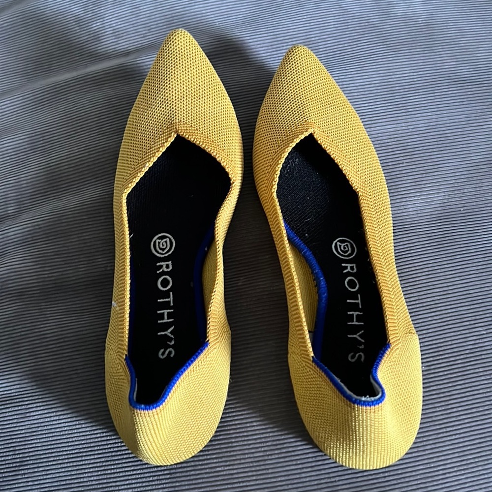 Rothy’s yellow point flat